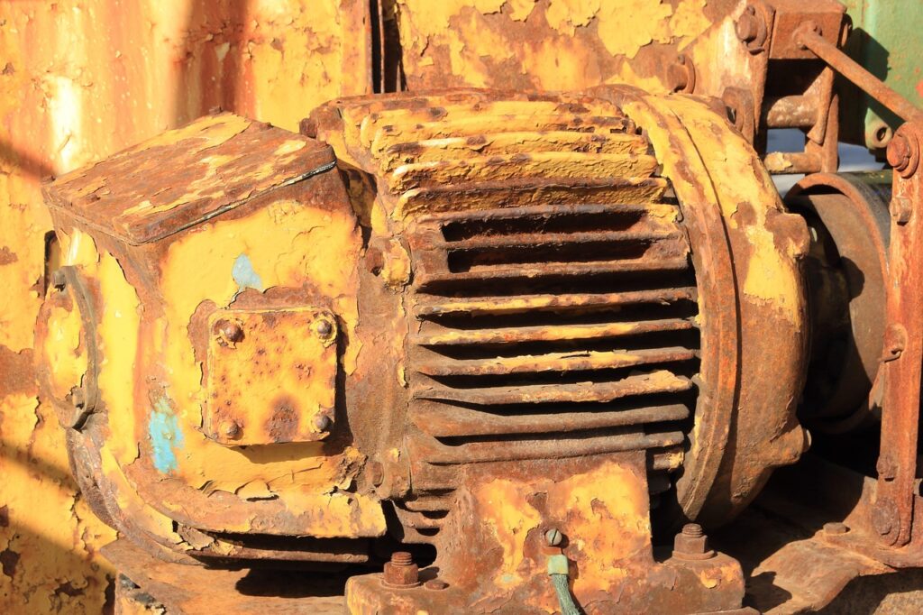 Old rusty engine