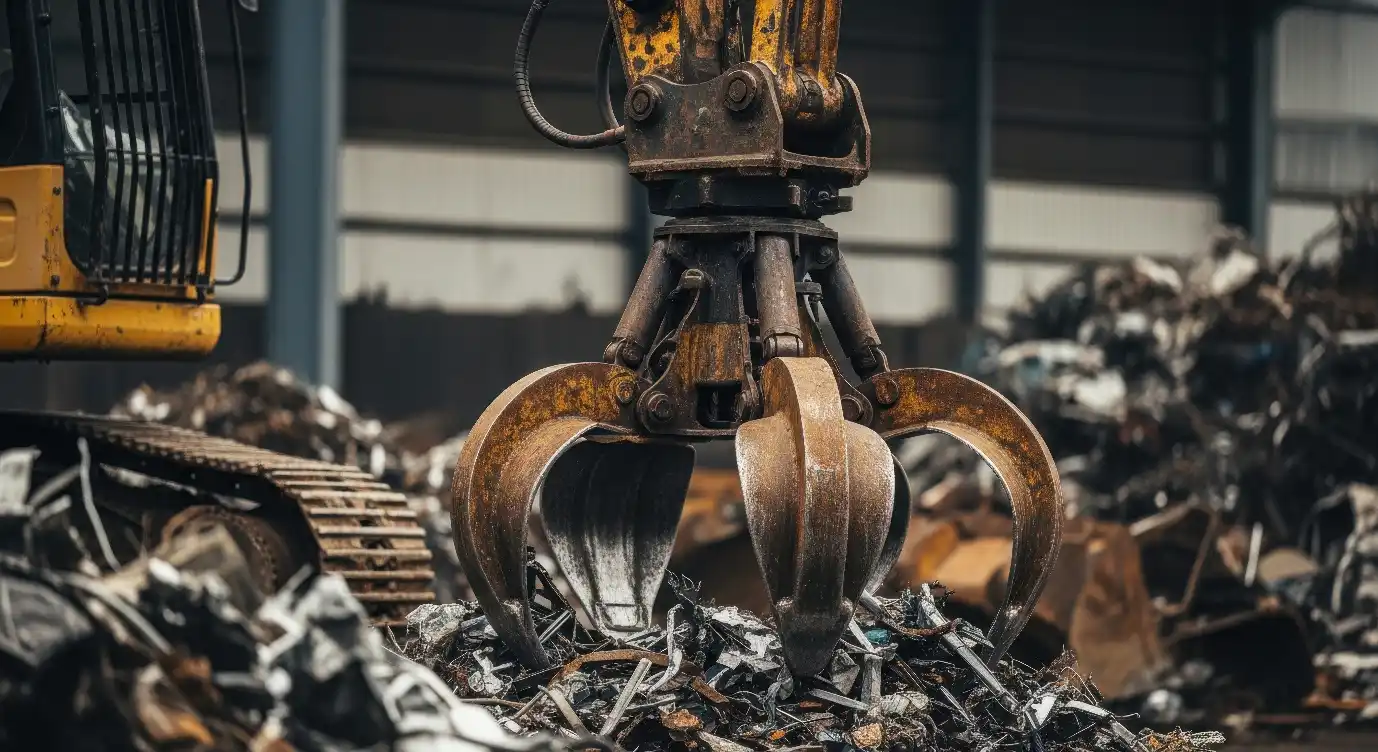 Diagram showing gross tare and net weight in scrap metal recycling